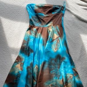 Debby Schuchat Floral Strapless Dress